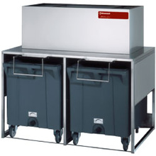 Bacs de stockage avec chariots de 2x 108 kg pour glaçons pleins