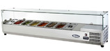 Présentoir à ingrédients 9 x gn1/3 2000 mm x 380 mm PARE HALEINE VITRÉ
