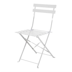 Chaise de terrasse en acier gris bolero lot de 2