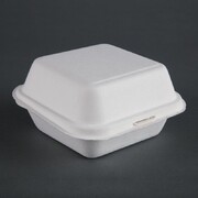 Photo 1 matériel référence DW247: Boîtes à hamburger compostables 15,3 cm (x500)
