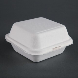photo 1 boîtes à hamburger compostables 15,3 cm (x500)