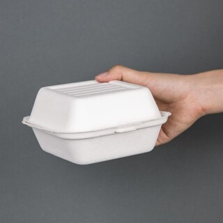 photo 3 boîtes à hamburger compostables 15,3 cm (x500)