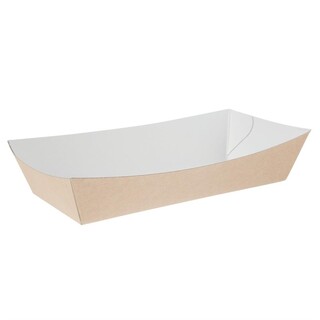 photo 1 barquettes alimentaires moyennes kraft compostables (lot de 250)