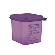 Photo 1 matériel référence CM786: Bac hermétique violet antiallergénique GN1/6 Araven 2,6L