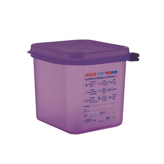 photo 1 bac hermétique violet antiallergénique gn1/6 araven 2,6l