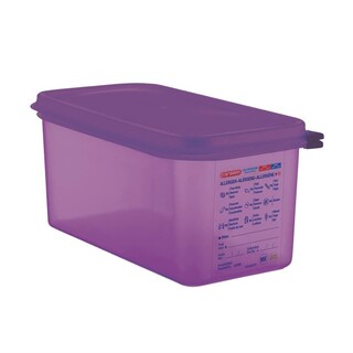 photo 1 bac hermétique violet antiallergénique gn1/3 araven 6l