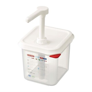 photo 1 distributeur de sauce araven gn 1/6 transparent 2.6l