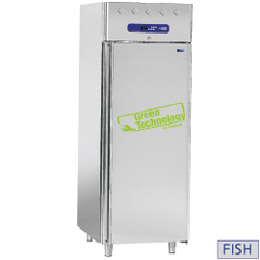 Armoire frigo pour poissons 700 litres, 1 porte, gn 1/1  10 bacs 