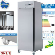 Armoire frigorifique ventilée 700 lit. 1 porte gn 2/1, sur roues