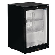 Arrière-bar bas une porte pivotante Polar Série G Noir 128 litres