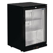Arrière-bar bas une porte pivotante Polar Série G Noir 128 litres