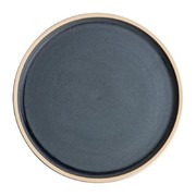 Assiettes plates bord droit granit bleu Olympia Canvas 18 cm