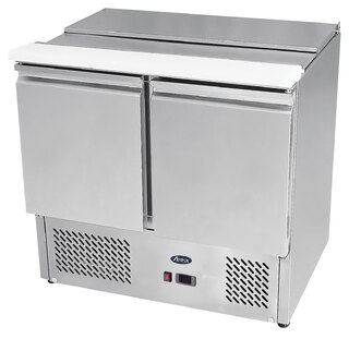 photo 2 meuble saladette capot inox 2 portes