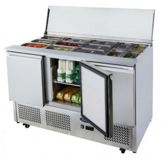 photo 1 meuble saladette  capot inox 3 portes