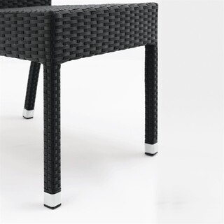 photo 4 chaises en rotin pe bolero anthracite