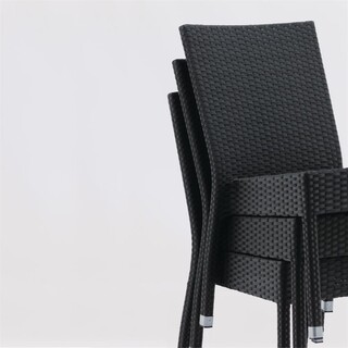 photo 6 chaises en rotin pe bolero anthracite