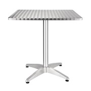 Photo 1 matériel référence CG834: Table bistro carrée Bolero acier inoxydable 700mm