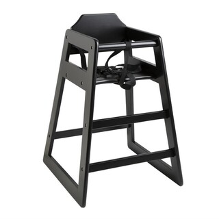 photo 1 chaise haute en bois noire 