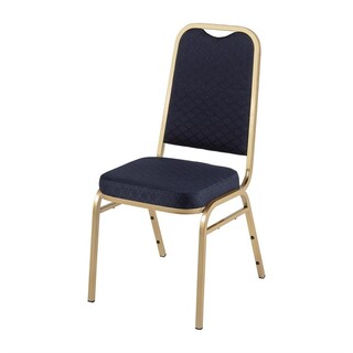 photo 1 chaises de banquet à dossier carré bolero bleues