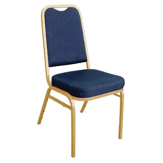 photo 2 chaises de banquet à dossier carré bolero bleues