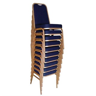 photo 7 chaises de banquet à dossier carré bolero bleues