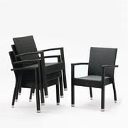 Photo 1 matériel référence DL477: Fauteuils en rotin PE Bolero anthracite