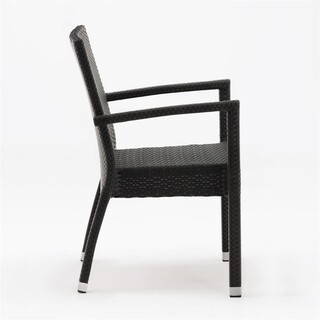 photo 2 fauteuils en rotin pe bolero anthracite