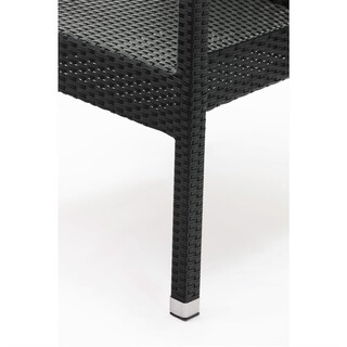 photo 4 fauteuils en rotin pe bolero anthracite