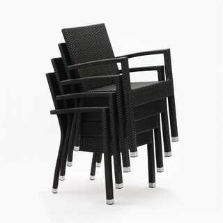 photo 5 fauteuils en rotin pe bolero anthracite