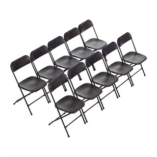 photo 4 chaises pliantes bolero noires