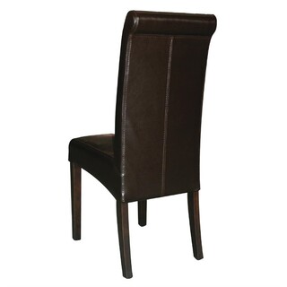 photo 2 chaises en simili cuir à dossier incurvé bolero noires