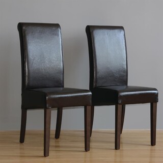 photo 5 chaises en simili cuir à dossier incurvé bolero noires