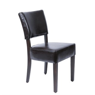 photo 1 chaises confortables en simili cuir bolero marron foncé