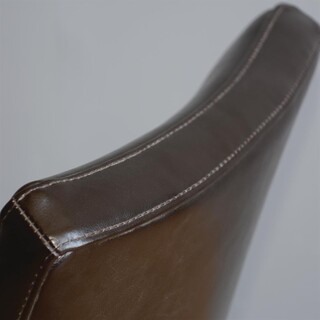 photo 2 chaises confortables en simili cuir bolero marron foncé
