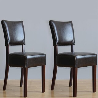 photo 3 chaises confortables en simili cuir bolero marron foncé
