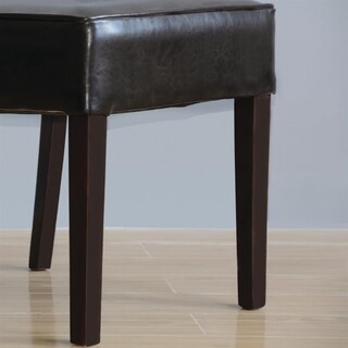 photo 4 chaises confortables en simili cuir bolero marron foncé