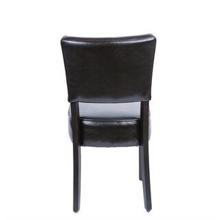 photo 7 chaises confortables en simili cuir bolero marron foncé