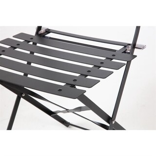 photo 8 chaises de terrasse en acier bolero noires