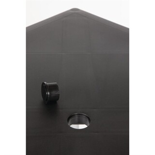 photo 5 table carrée avec pieds aluminium bolero noire 750mm