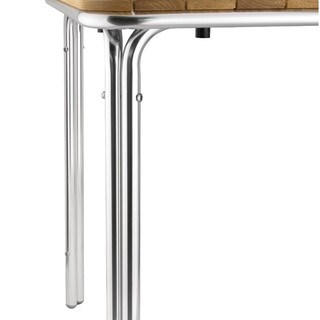 photo 3 table carrée en frêne et aluminium bolero 700mm