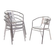 Photo 1 matériel référence U419: Fauteuils empilables en aluminium Bolero