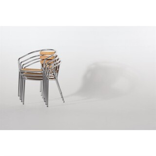 photo 4 fauteuils en frêne et aluminium bolero 730mm