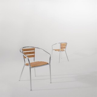 photo 9 fauteuils en frêne et aluminium bolero 730mm