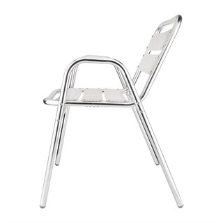 photo 2 fauteuils empilables en aluminium avec accoudoirs bolero x4