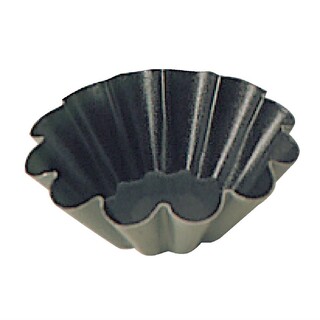 photo 1 moules à mini brioche antiadhésifs 75mm matfer bourgeat lot de 12