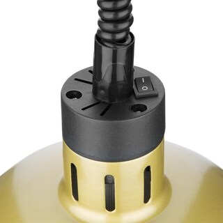 photo 2 lampe chauffante dôme rétractable buffalo finition dorée