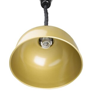 photo 3 lampe chauffante dôme rétractable buffalo finition dorée