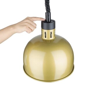 photo 5 lampe chauffante dôme rétractable buffalo finition dorée