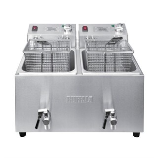 photo 7 friteuse double buffalo - 2 x 8l 2,9kw avec minuterie