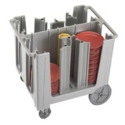 Photo 1 matériel référence CJ636: Chariot ajustable à assiettes cambro série s gris moucheté